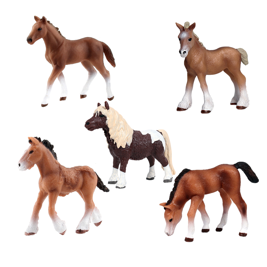 Kids Toys Horse - หุ่นม้าจำลองแบบอาหรับของเล่นรูปม้าจำลองตุ๊กตาขยับแขนขาได้สัตว์ในฟาร์มสัตว์ทำจากพลาสติก