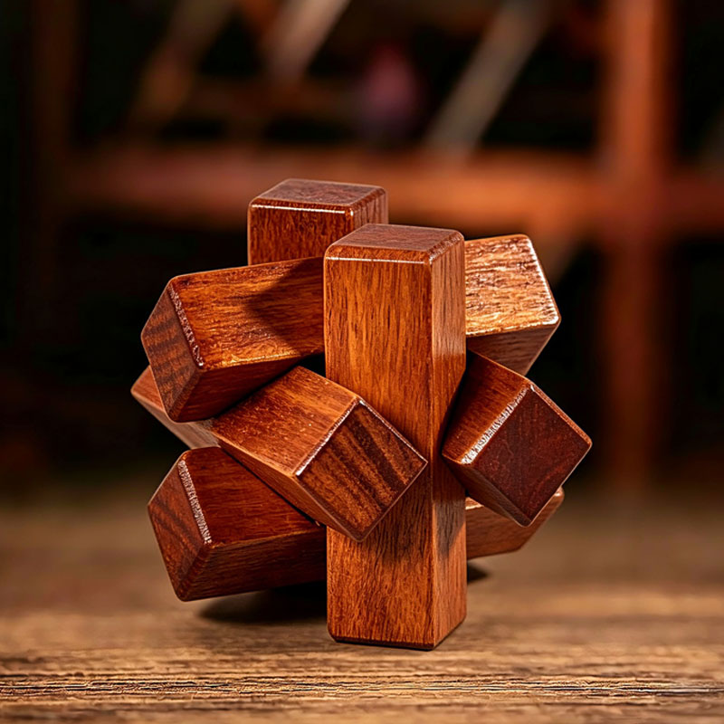 Wooden Puzzle Kids - ของเล่นไม้พัฒนาสมอง ฝึกตรรกะ แก้ปริศนา ปลดล็อค ฝึกสมอง ของขวัญเสริมทักษะ