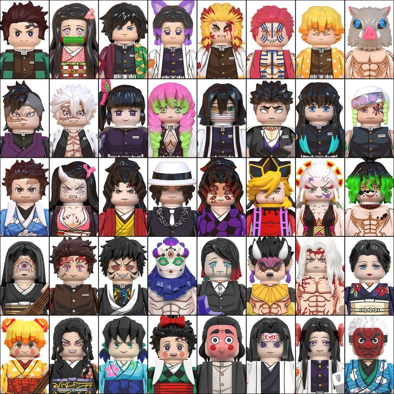 Kids Toys Blocks - ตัวต่อมินิฟิกเกอร์นักล่าอสูร 50 ชิ้น ทันจิโร่ เนซึโกะ กิยู