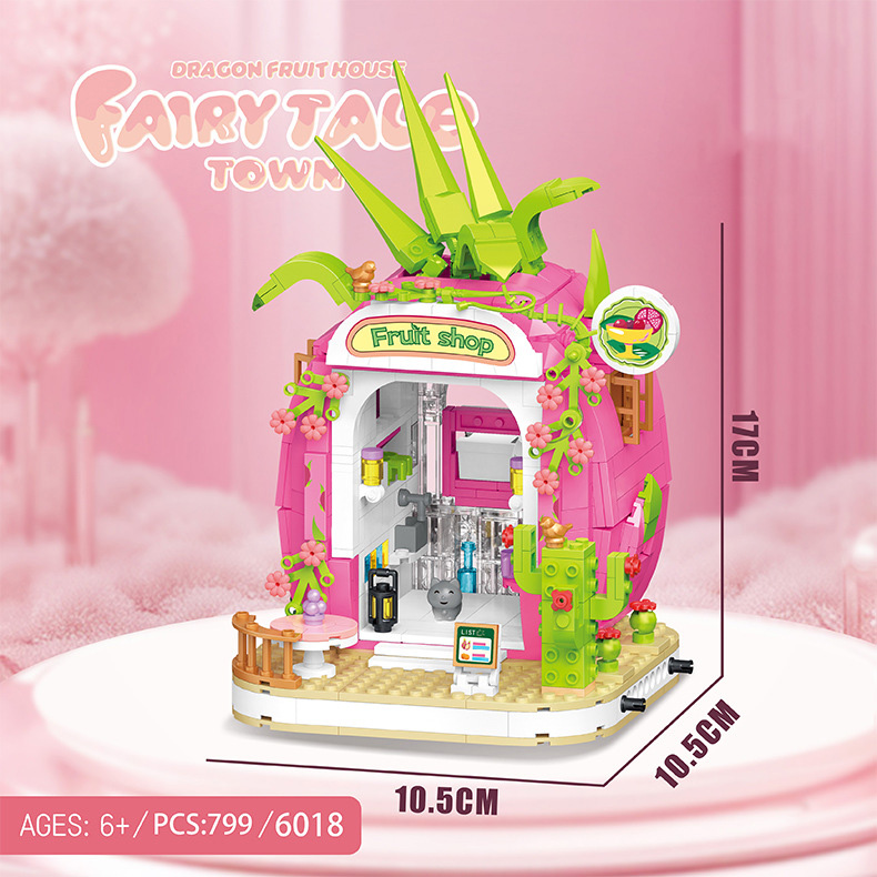 Kids Toys Shop - ของเล่นตัวต่อเมืองสร้างสรรค์ ร้านขายแก้วมังกร พร้อมไฟ สำหรับเด็ก เป็นของขวัญ