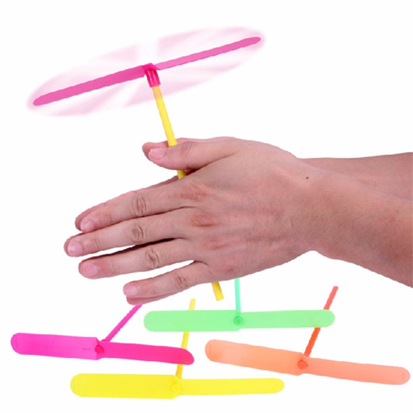 Kids Toys Horse - เด็กกลางแจ้งแบบดั้งเดิมคลาสสิก Nostalgic ของเล่นพลาสติกไม้ไผ่ DRAGONFLY Shape HAND-PUSH