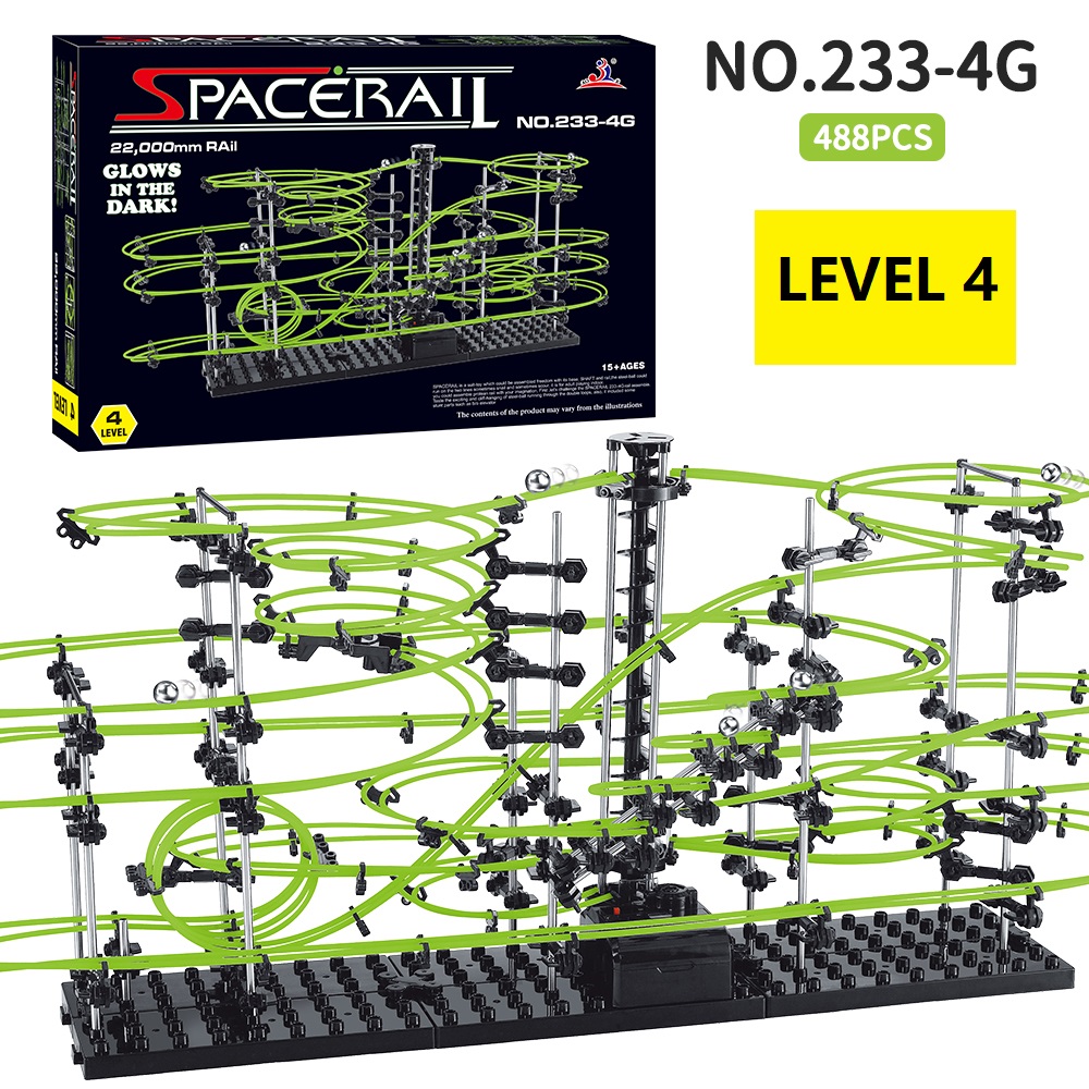 Marble Run Set - ของเล่นวิทยาศาสตร์เพื่อการศึกษาจากหินอ่อนวิ่งบนรางในเขาวงกตลูกบอลโรลเลอร์โคสเตอร์บอลแบบเรืองแสงของเล่นเพื่อการศึกษาระดับ2 3 4