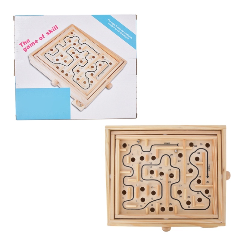 Wooden Puzzle Kids - เกมกระดานฝึกสมองแบบเขาวงกตไม้สำหรับเด็กและผู้ใหญ่ ของเล่นเสริมพัฒนาการ