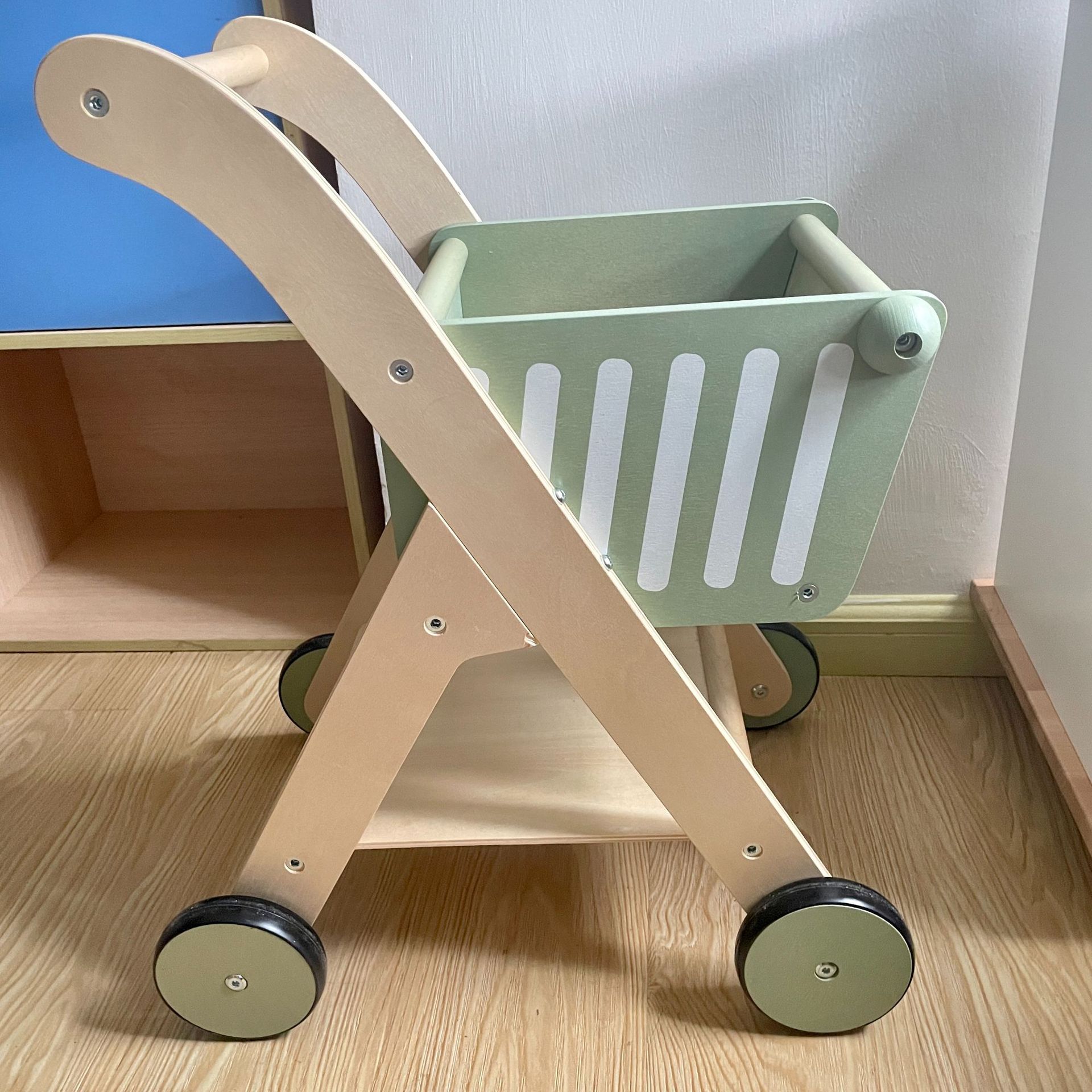 INS เด็กเด็กไม้เด็กจําลองรถเข็ - Kids Toys Shop บทวิจารณ์และราคา