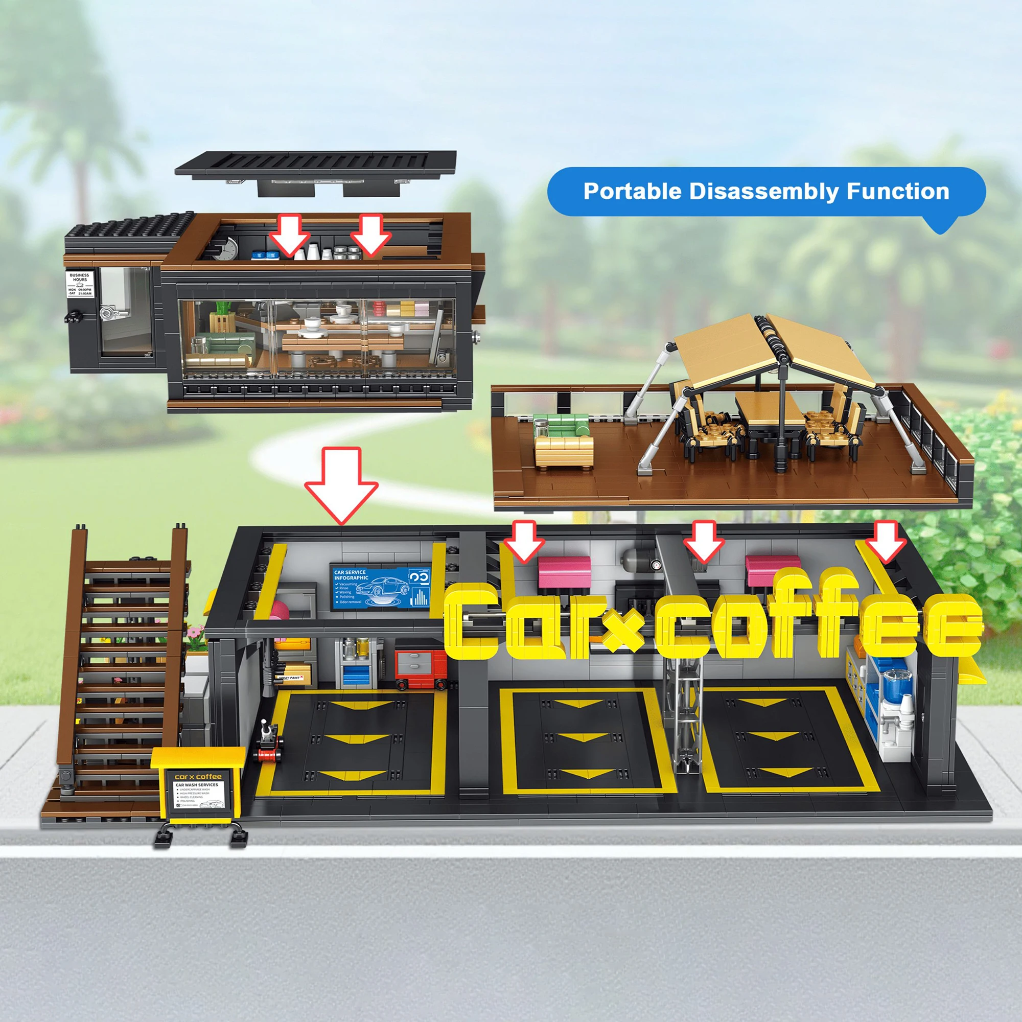 ร้านซ่อมรถกาแฟ คลับรถกาแฟ ตัวต - Kids Toys Shop บทวิจารณ์และราคา