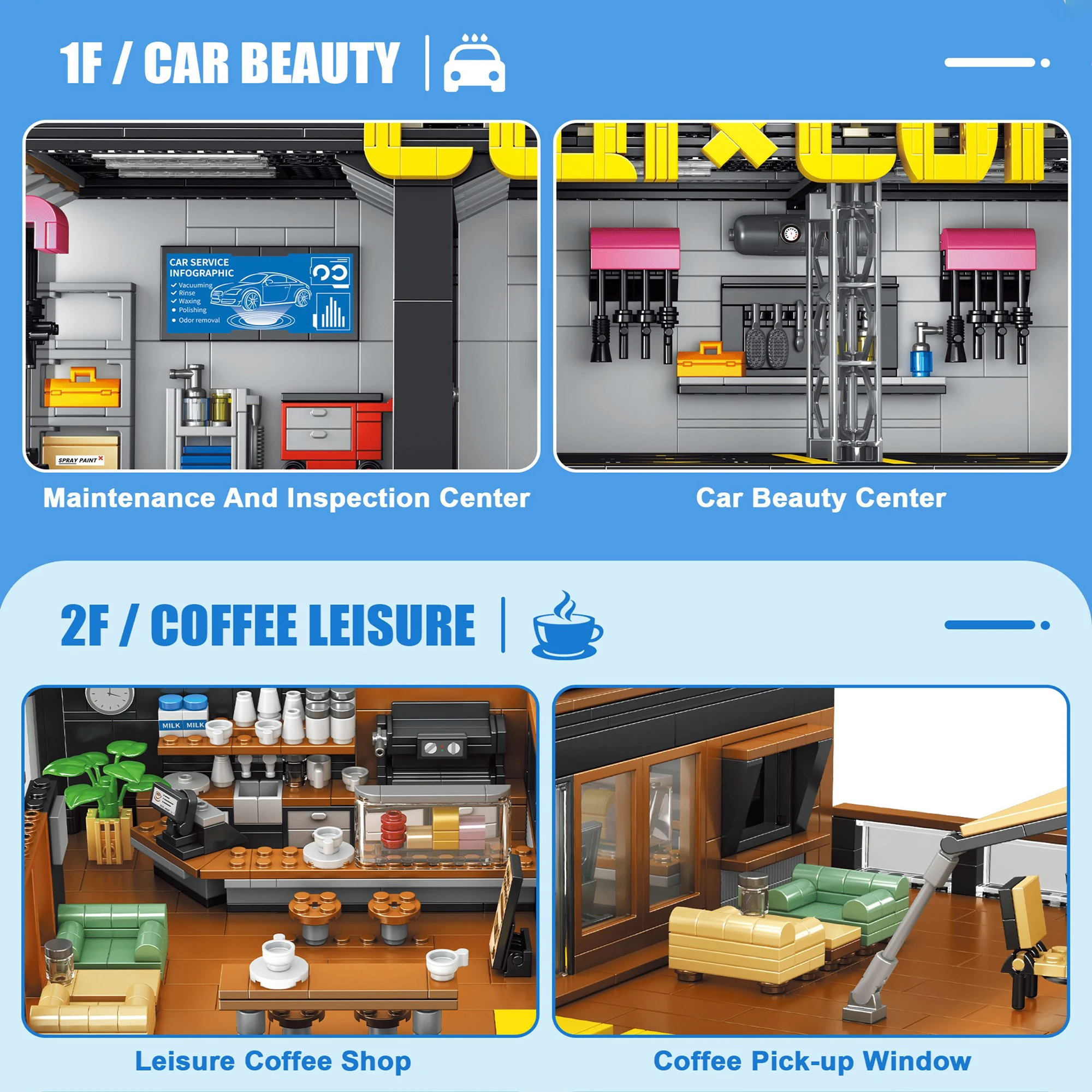 ร้านซ่อมรถกาแฟ คลับรถกาแฟ ตัวต - Kids Toys Shop บทวิจารณ์และราคา