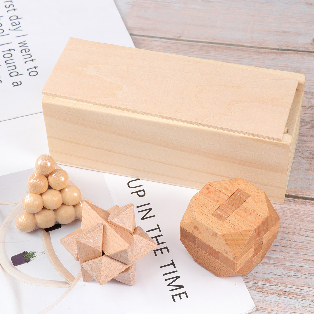 ชุดปริศนาพีระมิดไม้ 1 ชุด สำหร - Wooden Puzzle Kids บทวิจารณ์และราคา