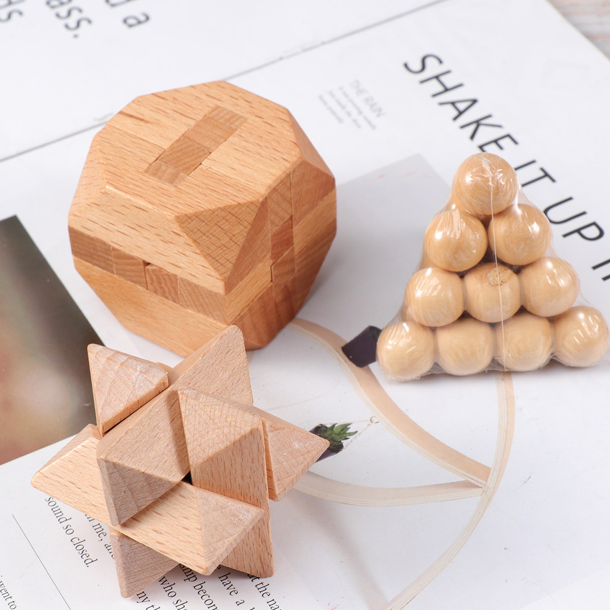 ชุดปริศนาพีระมิดไม้ 1 ชุด สำหร - Wooden Puzzle Kids บทวิจารณ์และราคา