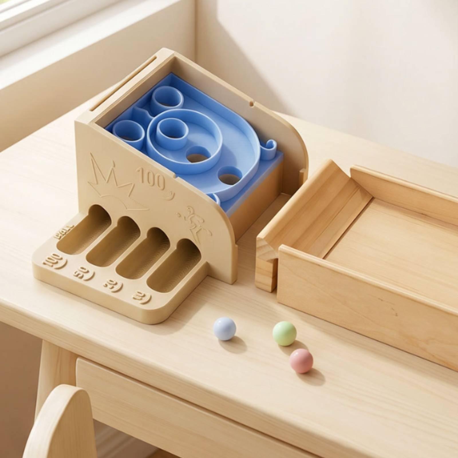 ของเล่นลูกแก้วไม้พร้อมทางลาดเอ - Marble Run Set บทวิจารณ์และราคา