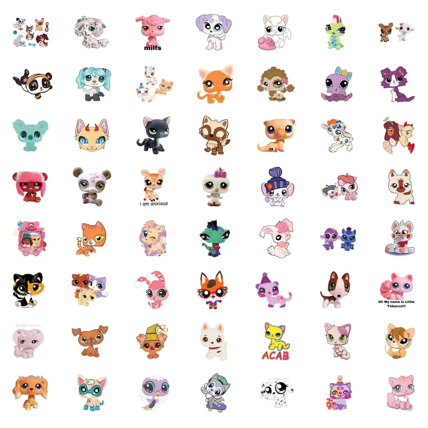 สติกเกอร์การ์ตูนน่ารักลายกราฟฟ - Kids Toys Shop บทวิจารณ์และราคา