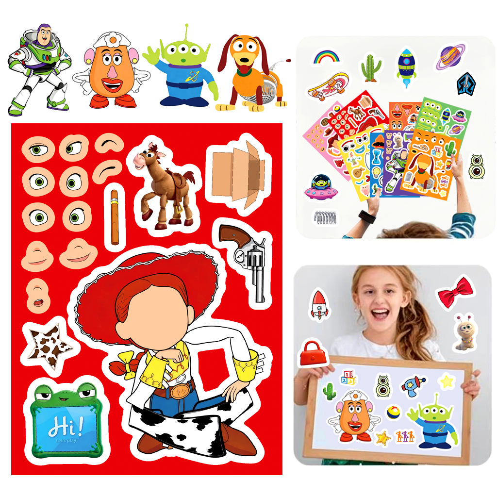 สติกเกอร์ติดหน้าตัวการ์ตูนทอย  - Kids Toys Return Gift บทวิจารณ์และราคา