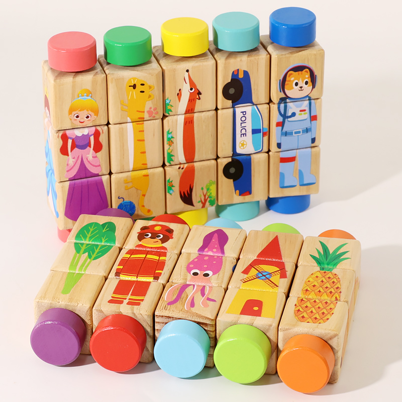 ของเล่นไม้หมุนรูปสัตว์ 1 ชิ้น  - Wooden Puzzle Kids บทวิจารณ์และราคา