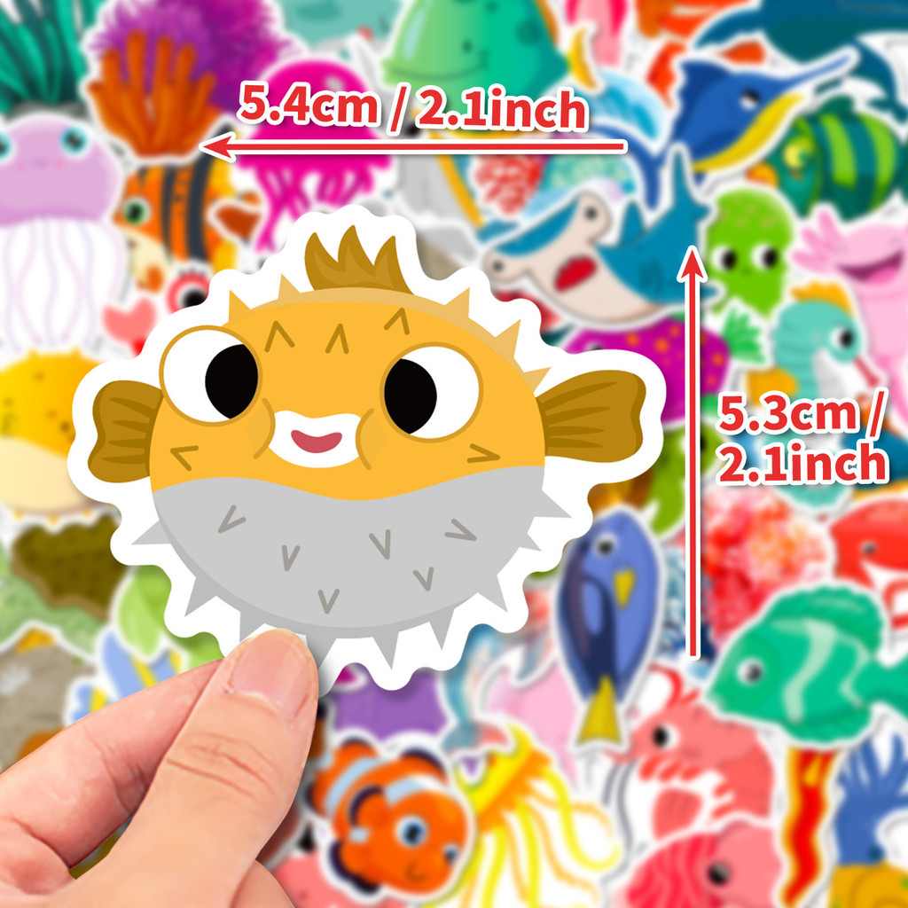 50 ชิ้น สติกเกอร์สัตว์ทะเล ลาย - Kids Toys In Store บทวิจารณ์และราคา