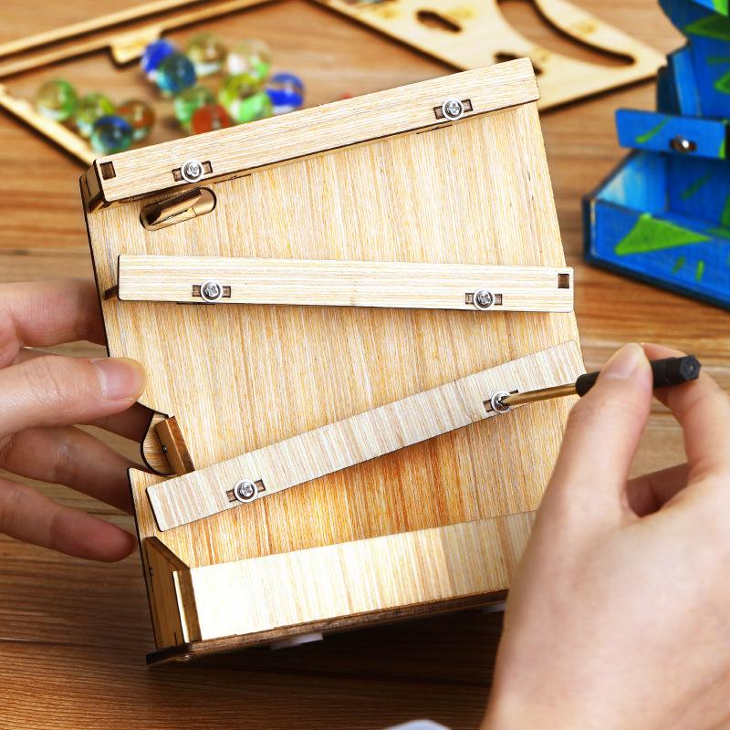 ชุดสร้างรางลูกแก้วไม้ DIY, ของ - Marble Run Set บทวิจารณ์และราคา