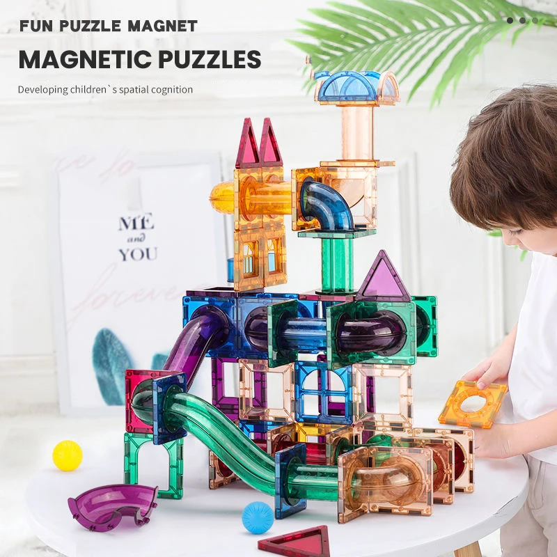 แผ่นแม่เหล็ก Building Block De - Marble Run Set บทวิจารณ์และราคา