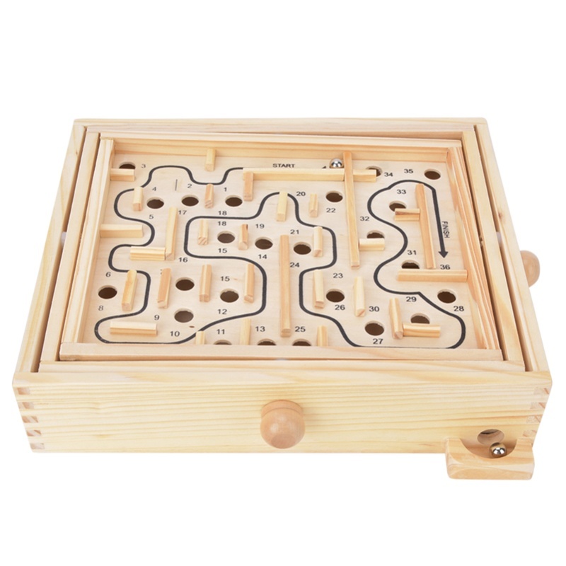 เกมกระดานฝึกสมองแบบเขาวงกตไม้ส - Wooden Puzzle Kids บทวิจารณ์และราคา