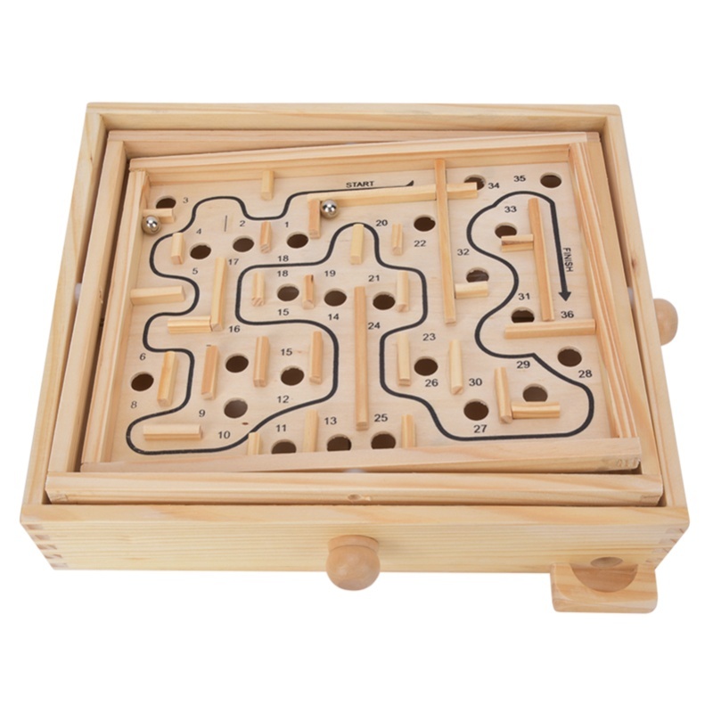 เกมกระดานฝึกสมองแบบเขาวงกตไม้ส - Wooden Puzzle Kids บทวิจารณ์และราคา